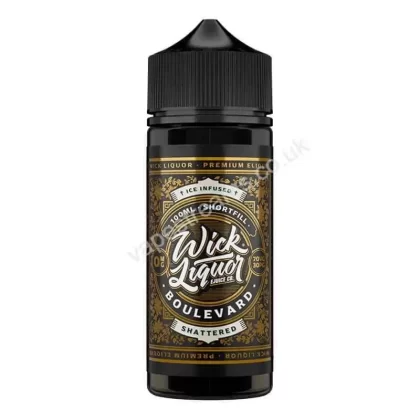 Wick Liquor Boulevard Shattered 100ml E-Liquid Shortfill - Vapestreams Co