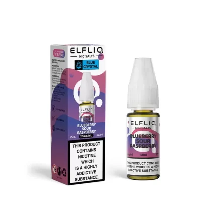Elf Bar ElfLiq x Crystal Blueberry Sour Raspberry 10ml Nic Salt E-Liquid – 20mg