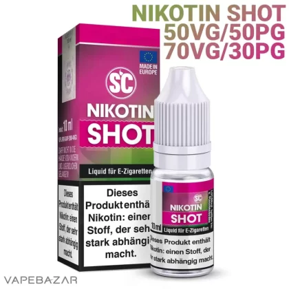 SC Nikotin Shot 10ml – 50PG/50VG oder 70VG/30PG - Vapebazar
