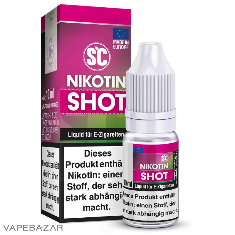SC Nikotin Shot 10ml – 50PG/50VG oder 70VG/30PG - Vapebazar - Image 2
