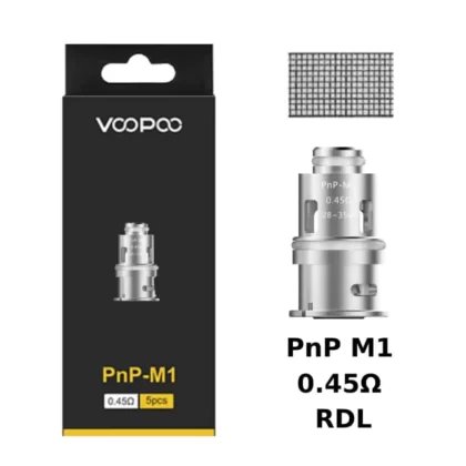 Voopoo PNP Replacement Coils 5 Pack - PnP TM1 0.6ohm, PnP TR1 Mesh 1.2ohm