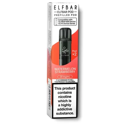 Watermelon Strawberry Elfbar 600 Prefilled Pods - 20 mg/ml
