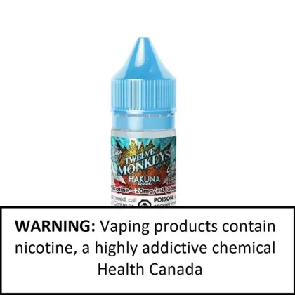 Twelve Monkeys Ice Age Salt Hakuna Iced - Size#30ML~Strength#10MG>20MG>10MG (ONT-TAX)>20MG (ONT-TAX)
