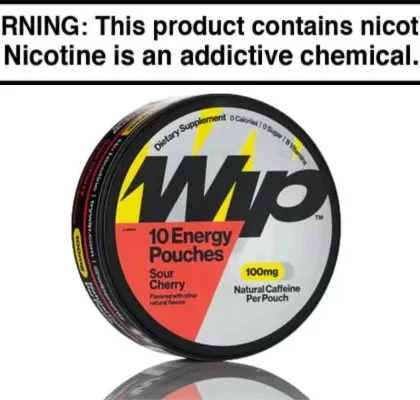 WIP CAFFEINE POUCHES - Cherry, Mint; Vape Product, Vape Product