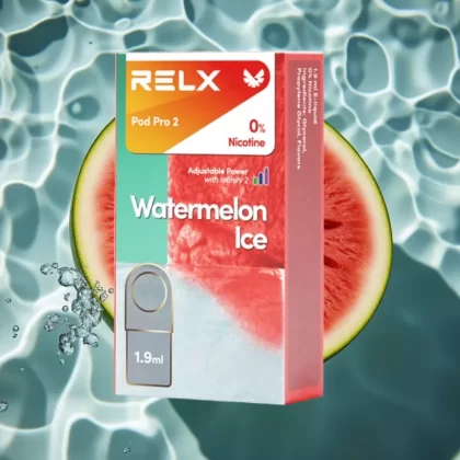 RELX Pod Pro 2 0% Nicotine Watermelon Ice Vape – 600 Puffs, 1.9ml, 3 Voltage Modes, 2/3 Pods Pack - Bangvapeaustralia