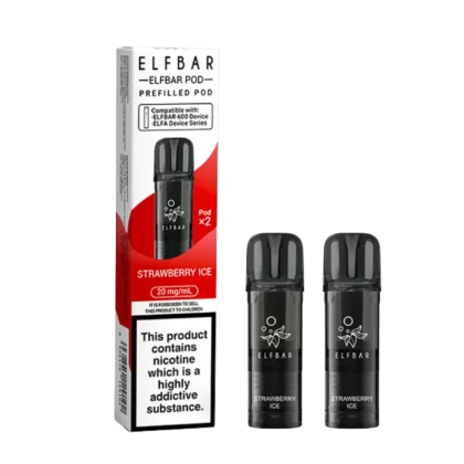 Elf Bar 600 Prefilled Pod Strawberry Ice - 20mg