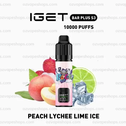 IGET Bar Plus S3 Kit – Peach Lychee Lime Ice - Vape Store