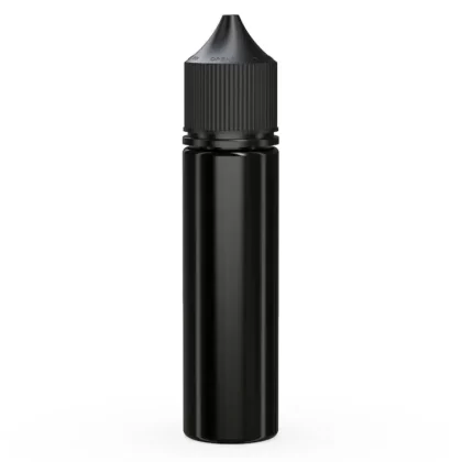 CHUBBY GORILLA | Child Resistant Unicorn V3 PET Dropper Bottles Black | 60mL – w/ Black Lid – 500 Count