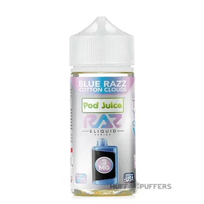 Pod Juice X Raz – Blue Razz Cotton Clouds 100mL - Vape Product, Vape Product (464E1C)
