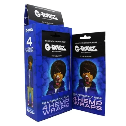 G-ROLLZ Hemp Wraps – 15 Per Box – 4 Per Pack – Blueberry Bop