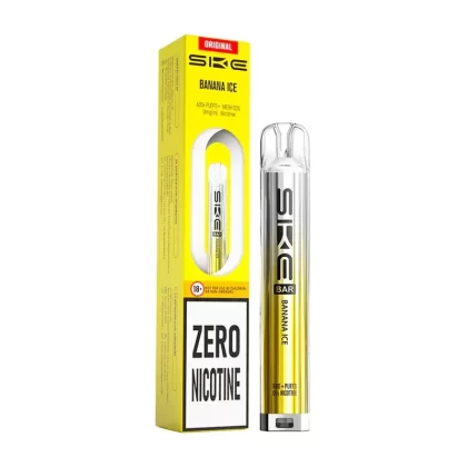 SKE Bar 600 Zero Nicotine Prefilled Pod Kit Banana Ice - Strength#20mg (8A96A7)