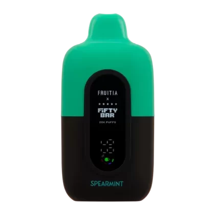 Spearmint FRUITIA X Fifty Bar 20K - Consumer; Vape Product; 5 Pack, Single