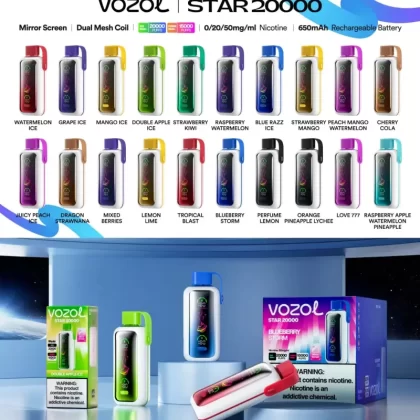 Vozol Star 20000 Puffs 50 MG Disposable Pod Dual Power Mode