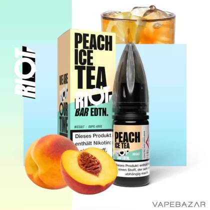 Riot Salt Bar Liquid – Peach Ice Tea - Vapebazar