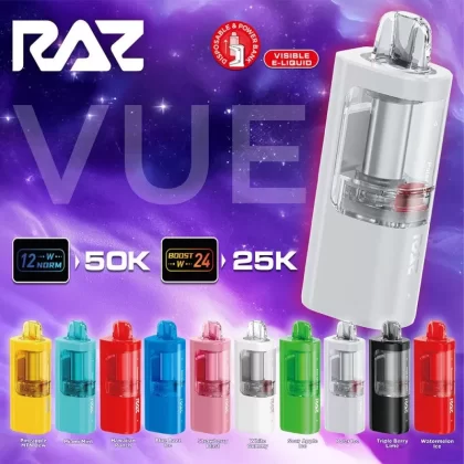 RAZ VUE 50K Pod - blue raz strawberry peach