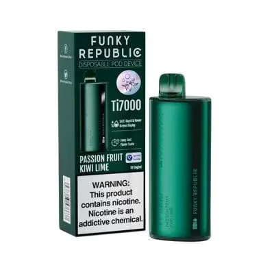 Passion Fruit Kiwi Lime Funky Republic Ti7000 Disposable