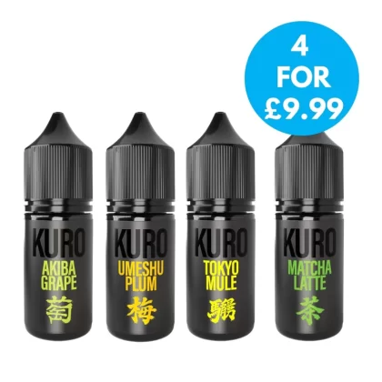 Kuro 10mg (1%) Nic Salt E-liquid 10ml - Vape Product; Riot; 50VG/50PG