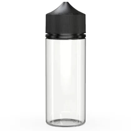 CHUBBY GORILLA | Child Resistant Unicorn V3 PET Dropper Bottles Clear | 120mL – w/ Black Lid – 400 Count