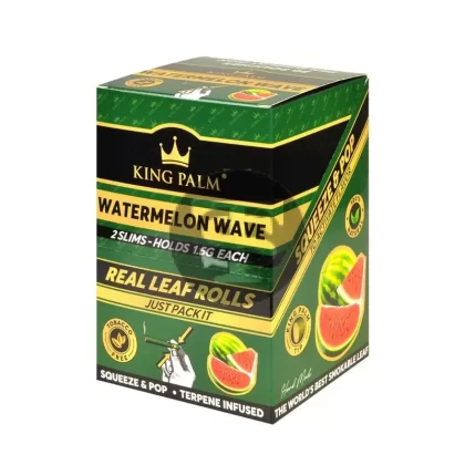 King Palm Rolls Slims Watermelon Wave 20 Packs of 2 - Vape Store