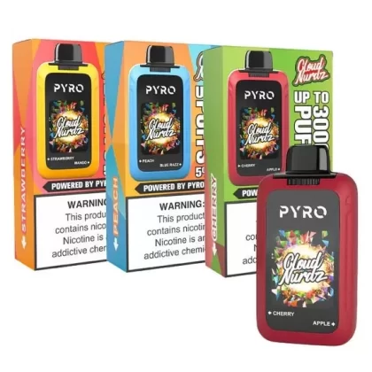 Pyro Duo x Cloud Nurdz 30K Disposable Vape - Cherry + Apple, Grape + Apple