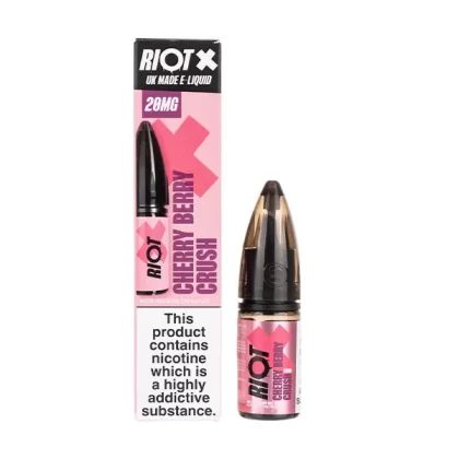 Cherry Berry Crush Nic Salt E-Liquid by Riot X - 10mg