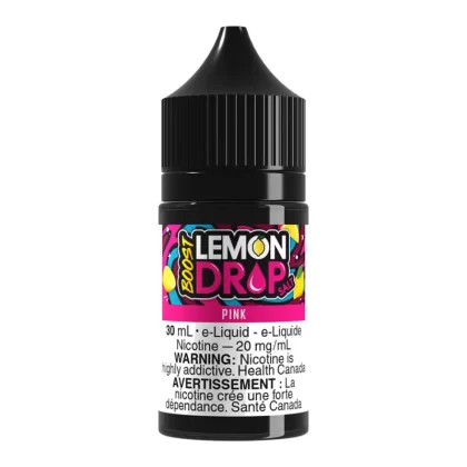 Lemon Drop Boost Salt Nic E-Liquid - Pink 30ml - 20mg/ml