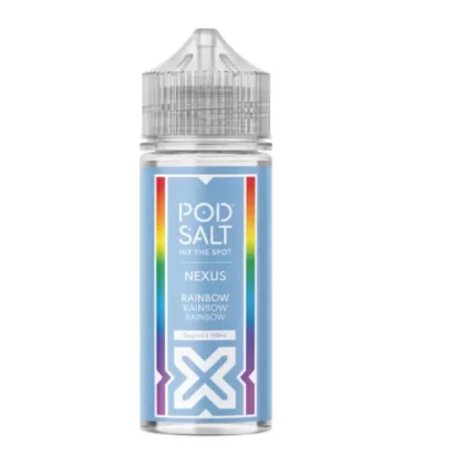 Pod Salt Nexus Rainbow 100ml Short Fill E-Liquid - 0mg No Nicotine, 1.5mg with 1 x Nicotine Shot