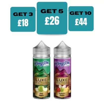 Kingston Luxe Edition 100ML E-Liquid Shortfill - Strawberry Ice Cream / No