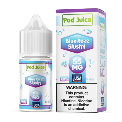 Pod Juice - Blue Razz Slushy - 30ML E-Liquid - 55MG
