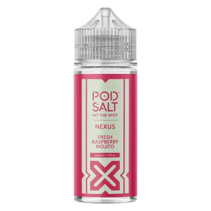 Pod Salt Fresh Raspberry Mojito 100ml Vape Juice By Nexus - Nic Shots#0 Nic Shots>1 x 18mg Nic Shot>2 x 18mg Nic Shots