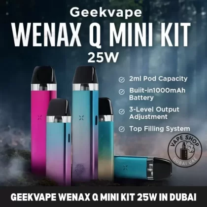 Geekvape Wenax Q Mini Kit 25W In Dubai - Barbie, Black