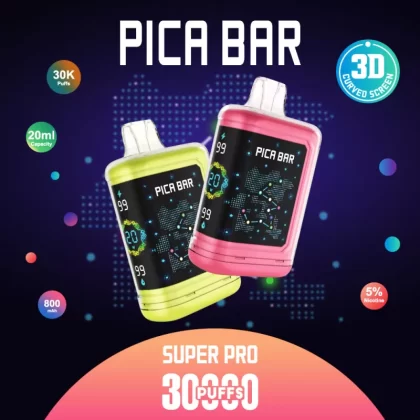 PICA BAR Super Pro 30K Puff Disposable Device - 30000 Puffs - Sour Apple Ice