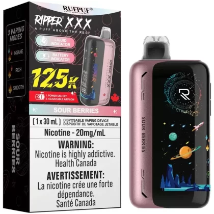 RUFPUF RIPPER XXX 125K Disposable Vape – Sour Berries