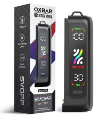 ROCKY VAPOR OXBAR SVOPP 1100MAH BATTERY - COLOR#BLACK>GUNMETAL