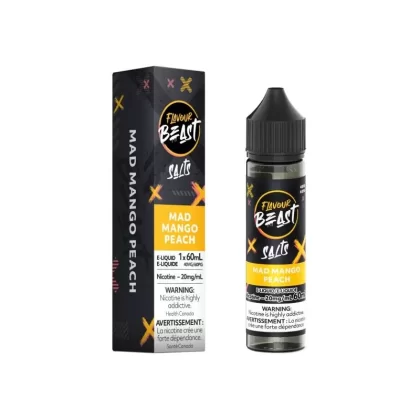 Flavour Beast – Salt Nic Mad Mango Peach 60mL Vape Juice