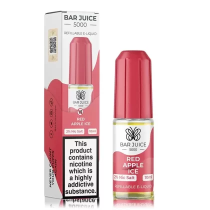 Red Apple Ice By Bar Juice 5000 Salt 10ml - Nicotine Strength#10mg (Salt)>20mg (Salt) (D1AA02)
