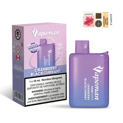 VAPEMAN 6000 – CRANBERRY BLACKCURRANT