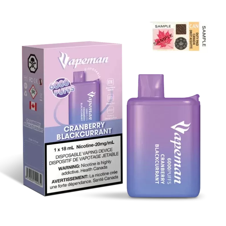 VAPEMAN 6000 – CRANBERRY BLACKCURRANT
