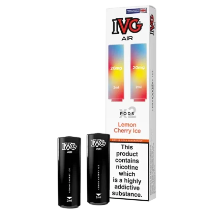 Lemon Cherry Ice IVG Air Replacement Pods - Vapeshop Co