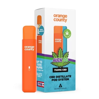 Orange County CBD Rechargeable Vape Pen – 750mg Broad Spectrum CBD - Strawberry Kush