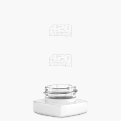 Matte White Glass Pillow Concentrate Jar w/ White Interior | 32mm – 5mL – 250 Count