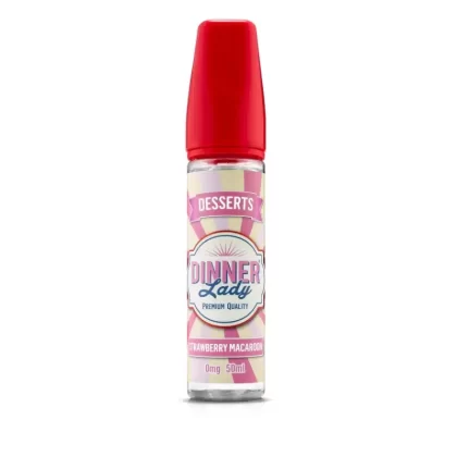 Strawberry Macaroon Dinner Lady 50ml Shortfill e Liquids – 70VG - Vapestorm Co