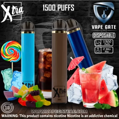 PUFF XTRA Disposable Vaporiser - 1500 puffs (0 mg) - Grape