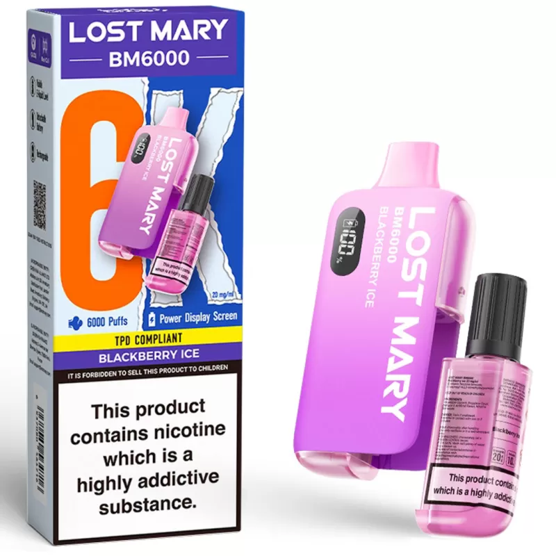 Lost Mary BM6000 Prefilled Vape KIT 0mg - Summer Grape - Image 2