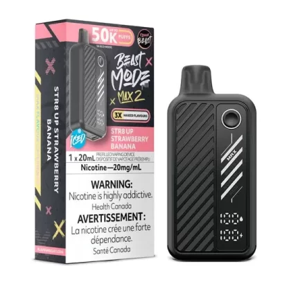Flavour Beast Mode Max 2 – STR8 UP Strawberry – 50,000 Puffs