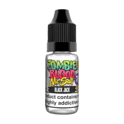 Zombie Blood Black Jack Nic Salt Vape Juice - 10 Pack - Strength