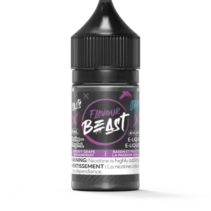 Flavour Beast E-liquid – Groovy Grape Passionfruit Iced - NICOTINE STRENGTH#10MG>20MG