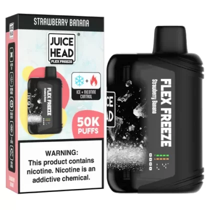 Strawberry Banana Disposable Vape (50000 Puffs) by Juice Head Flex Freeze