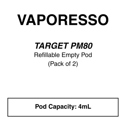 Vaporesso – Target PM80 Replacement Pod – No Coil (2 Pack)