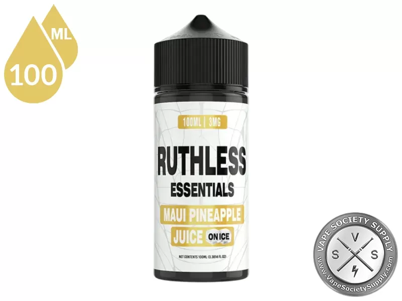 Maui Pineapple Juice On Ice Ruthless Essentials 100ml - Image 3